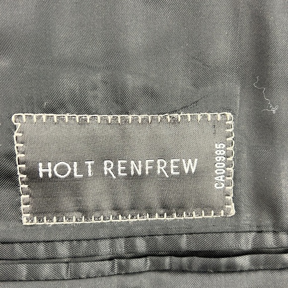 Men's Canali charcoal check wool suit jacket sport coat - Picture 10 of 15